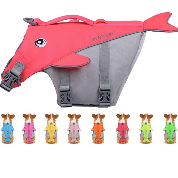 Medium Dog Life Vest, Reflective Whale-Shape Life Vest - Picture 3 of 12